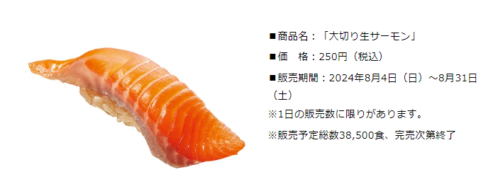 【数量限定・なくなり次第終了】大切り・大ネタ・大盛り寿司がすごいっ！1貫180円（税込）～