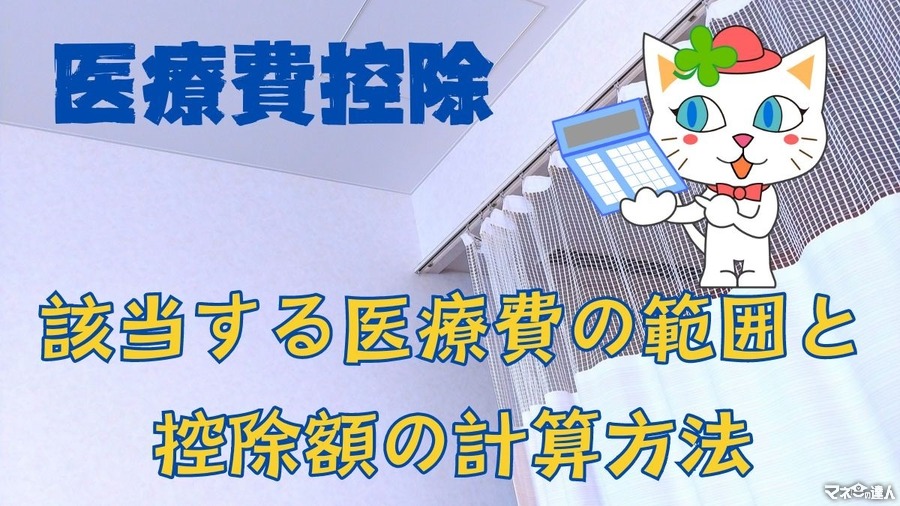 医療費控除に該当する医療費の範囲と控除額の計算方法を解説