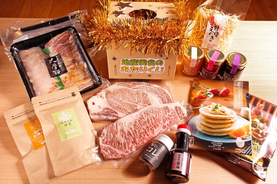 直売所で「地産美食のあたりくじ(1回500円)」販売　農絆卓恵（のうはんたっけい）茶屋町店、1周年記念イベント開催(8/21-9/7)