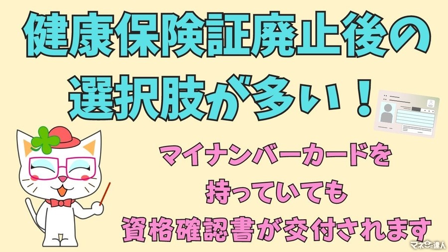 健康保険証が廃止された後の選択肢が、多すぎて複雑なのが新たな問題点