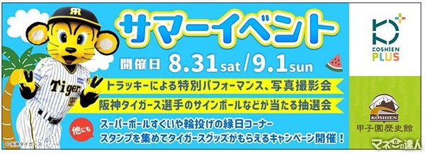 【サインボールが当たる抽選会】甲子園サマーイベント開催　縁日コーナー、トラッキーと写真も(8/31、9/1)