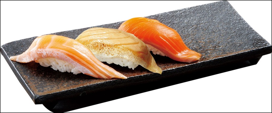 サーモン3種入り【平禄寿司】秋限定「紅葉」桶を販売開始(9/1-11/30)