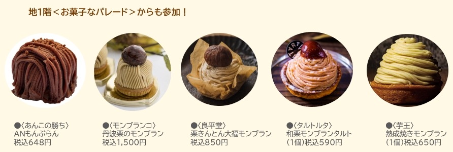 1位を予想！モンブラングランプリ開催　あなたの”推しモン”を20商品から選んで