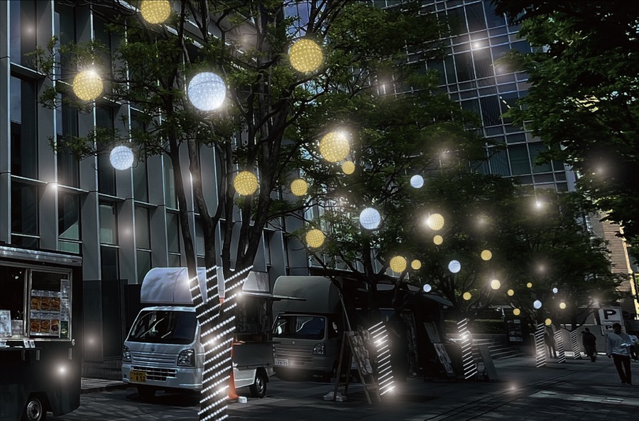 東銀座の冬を彩るイルミネーション「和と光のWinter Festa」開催(11/15-2/16)