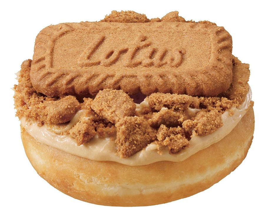ロータスのクッキーがのった新作ドーナツ登場！ 　クリスピー・クリームドーナツとコラボ