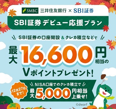 【新NISA】SBI・楽天・マネックス・大和コネクトの証券会社キャンペーンを紹介　長期目線の投資を