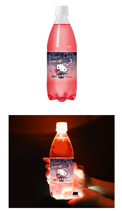 「夕飯総菜にして買いに走った！」「どこも在庫なかったよん」100均のネオンみたいに光る「サンリオキャラクターボトル」が人気