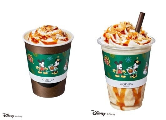 ゴディバ、ホリデー限定「アップルパイ ショコリキサー」ミッキーマウスとミニーマウスのシールスリーブで提供