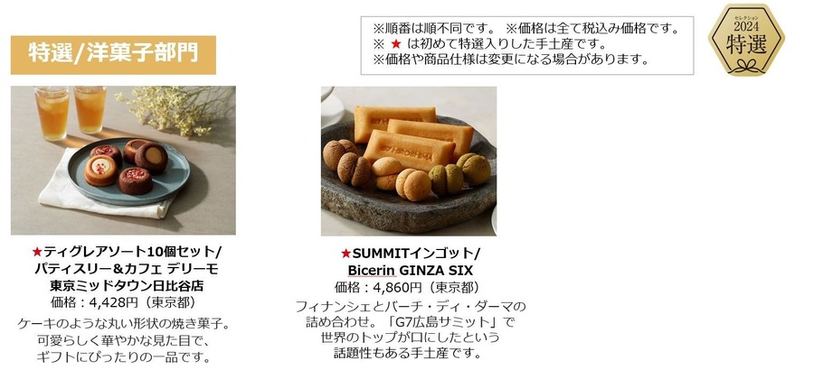 「接待の手土産」セレクション2024発表　現役秘書が選りすぐった商品を紹介