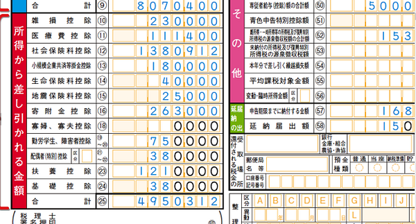 確定申告書