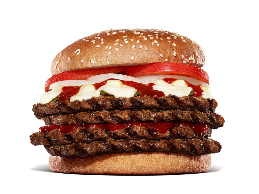 100％ビーフパティを4枚使用！バーガーキング、紅白バーガー登場（12/13から期間・数量限定）