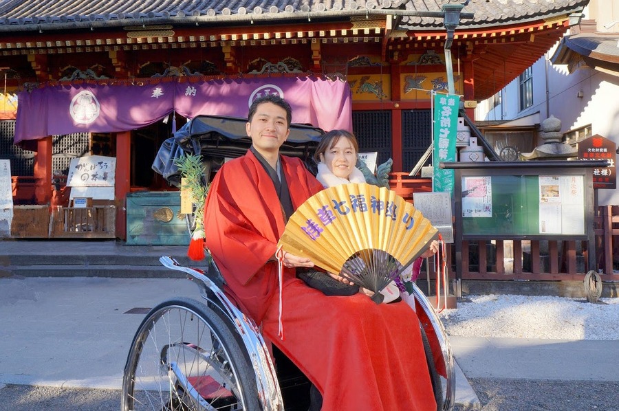 浅草で観光人力車　名所や七福神などめぐる開運ツアー販売開始