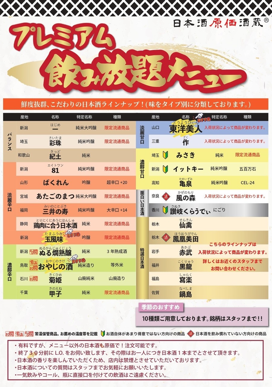 【アプリ会員限定】年末稀少酒祭り、池袋で開催(12/15-31)
