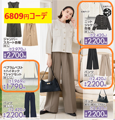 【卒入学、賢いママの新定番】ジャケット・シャツ・パンツ3点そろえて6809円！しまむらチラシ（1/15-19）