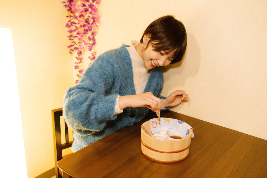 登別温泉の新名所に風呂桶で提供される「道産子ぷりん」