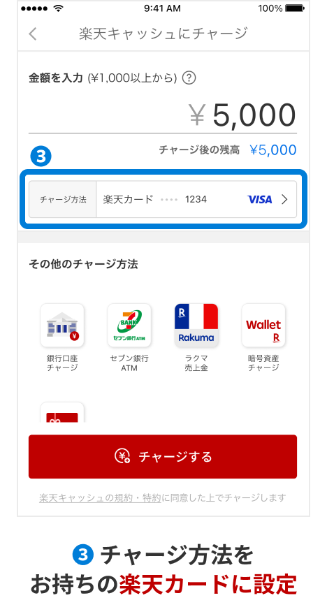 楽天ペイアプリ、初めての楽天カードチャージで最大500ポイントプレゼント