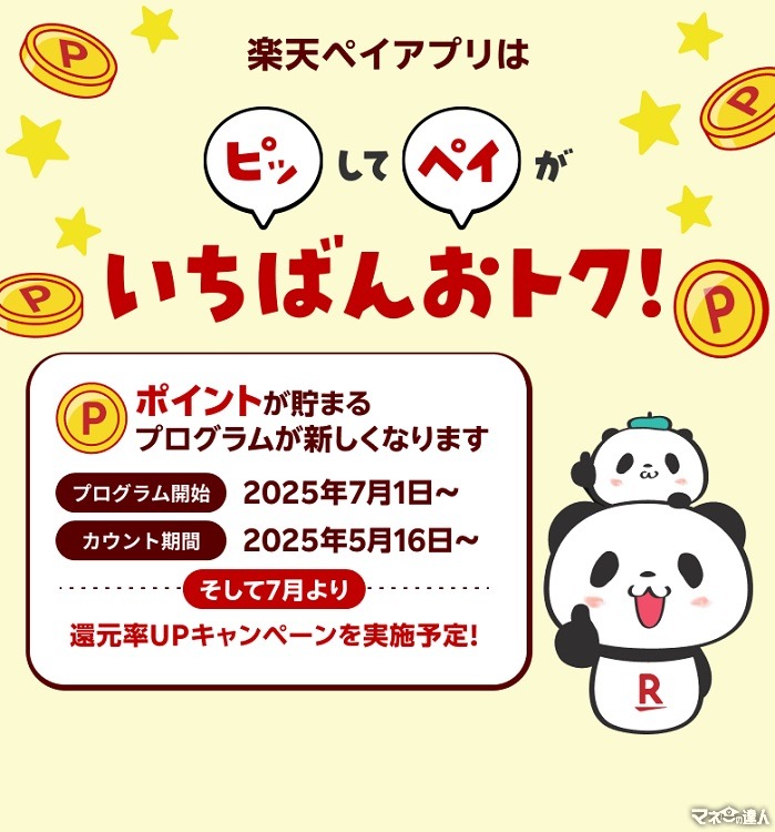 【楽天ペイ】チャージ払いの還元条件を変更　最大還元には「楽天ポイントカード提示」が必須に