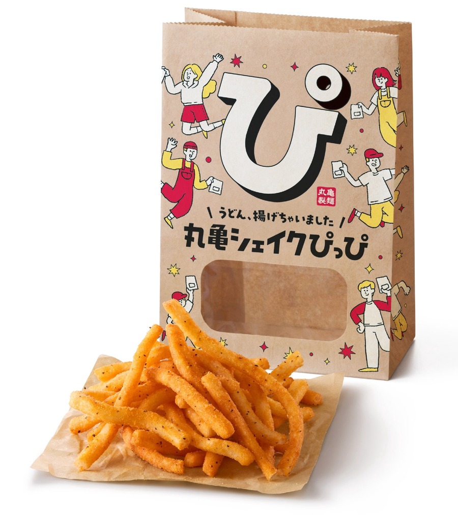 丸亀製麺よりうどんスナック「丸亀シェイクぴっぴ」新発売　シャカシャカして味付けしよう！