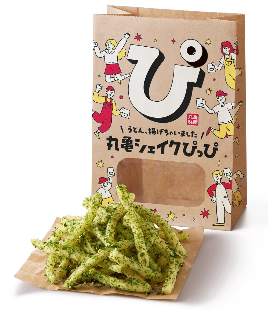 丸亀製麺よりうどんスナック「丸亀シェイクぴっぴ」新発売　シャカシャカして味付けしよう！