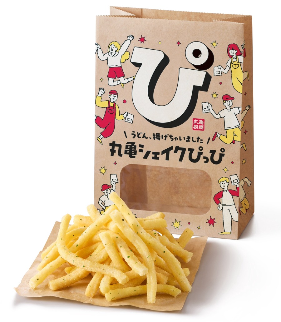 丸亀製麺よりうどんスナック「丸亀シェイクぴっぴ」新発売　シャカシャカして味付けしよう！