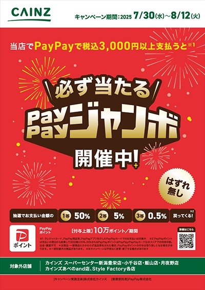 カインズで買い物して最大半額戻ってくる？ハズレ無しのPayPay還元キャンペーン