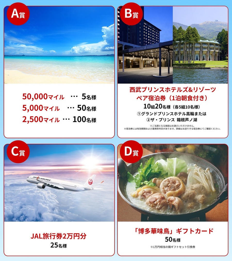 マイルか宿泊券か旅行券か？JALカードユーザーだけの夏の特別キャンペーン開催