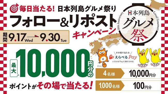 総額1,004名にえらべるPay贈呈！ローソンストア100がXキャンペーン実施中