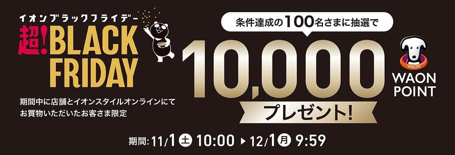 イオンのブラックフライデー「ネット限定先行セール」11/11~20
