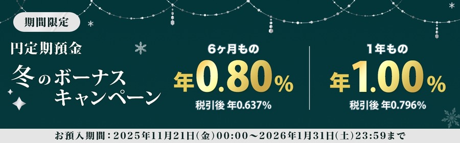 楽天銀行 期間限定で円定期預金の金利を最大3.6倍に引き上げ
