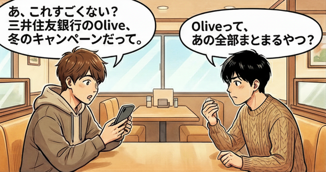 三井住友銀行「Olive冬の感謝祭」について解説【4コマ漫画で要点整理】