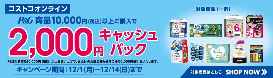 【コストコ】超お得な2千円キャッシュバックキャンペーン！おすすめの対象商品5選（12月14日まで）