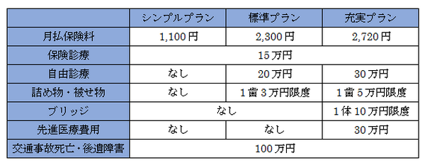 歯科治療を対象にしたレアな保険　アメックス会員専用、歯科治療保険「マイ・デンタル」