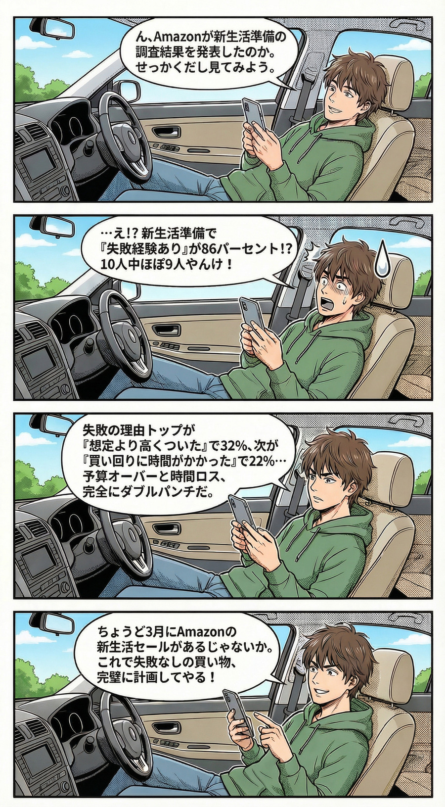 新生活準備を失敗する人が意外と多い？【4コマ漫画で要点整理】