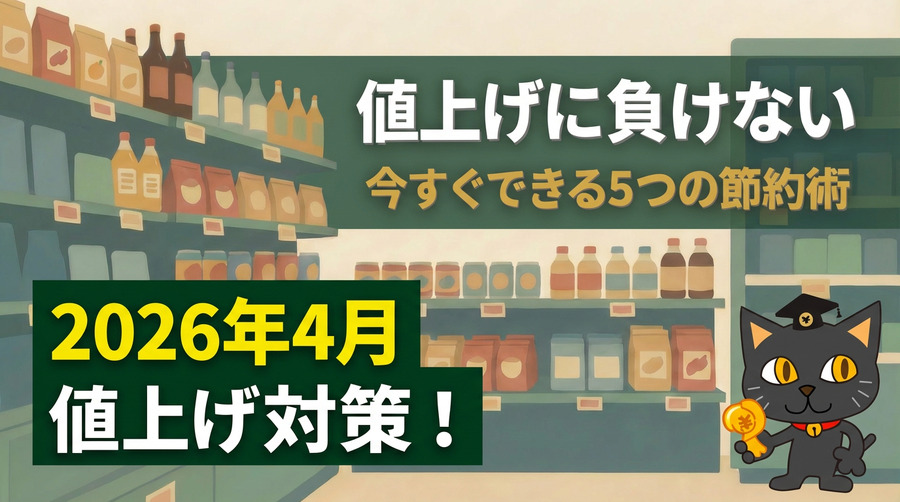 2026年4月の値上げラッシュに備える！今から始めたい5つの節約術