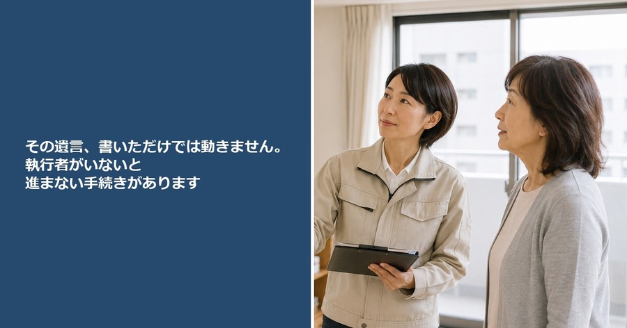 その遺言、書いただけでは動きません。執行者がいないと進まない手続きがあります