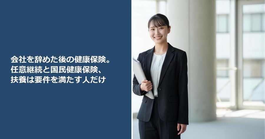 会社を辞めた後の健康保険。任意継続と国民健康保険、扶養は要件を満たす人だけ