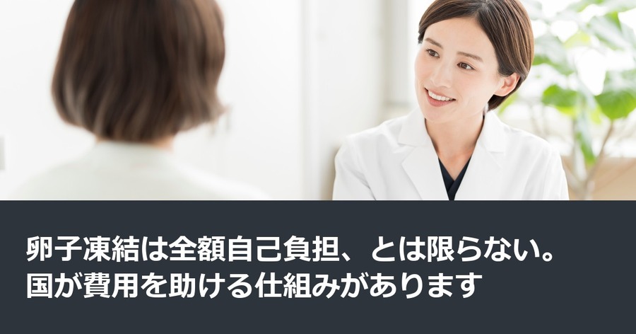 卵子凍結は全額自己負担、とは限らない。国が費用を助ける仕組みがあります