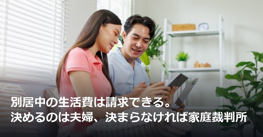 別居中の生活費は請求できる。決めるのは夫婦、決まらなければ家庭裁判所