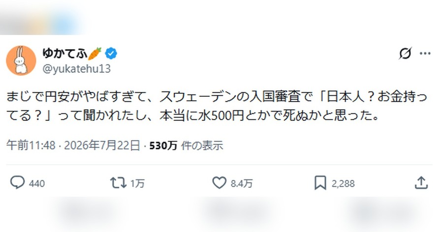 「お金持ってる？」スウェーデンの入国審査で聞かれた日本人旅行者、その一言の意味を物価が教えてくれた