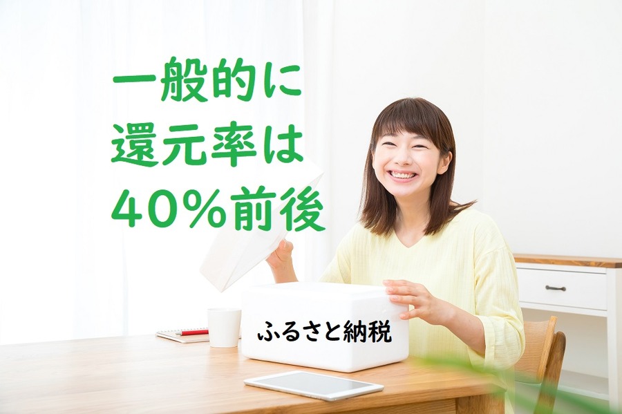 ふるさと納税の還元率は約40％