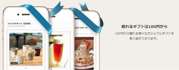 100円から贈れる