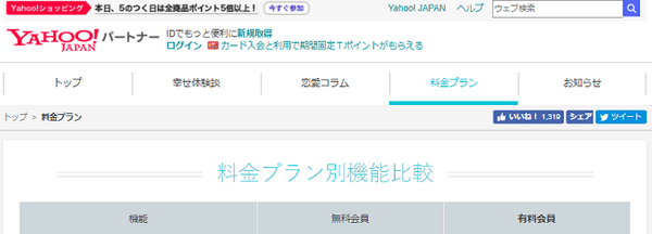 婚活ネットサイト、Yahoo!パートナー