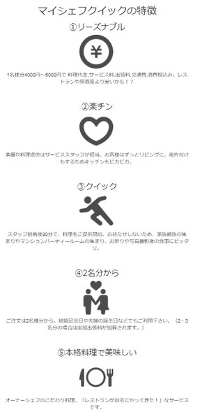 マイシェフクイックのメリット