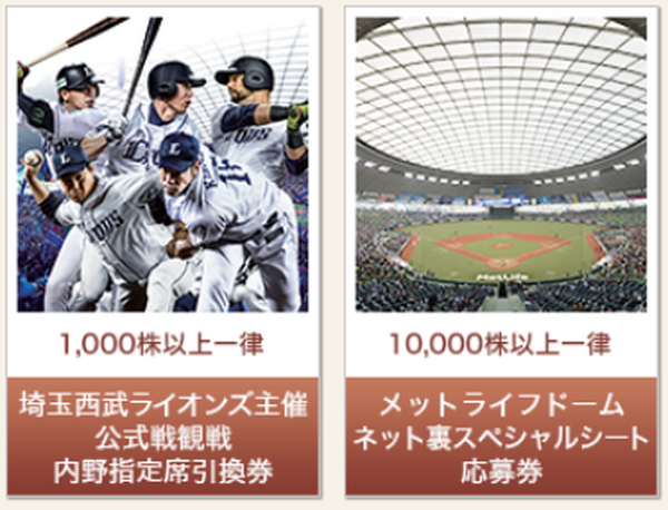 西武ホールディングスの株主優待