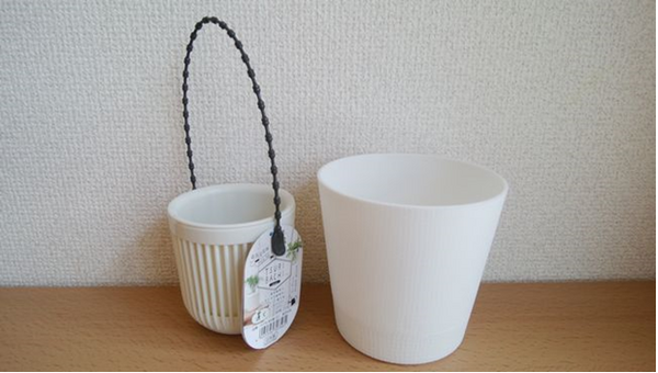 受け皿が一体型になっている植木鉢