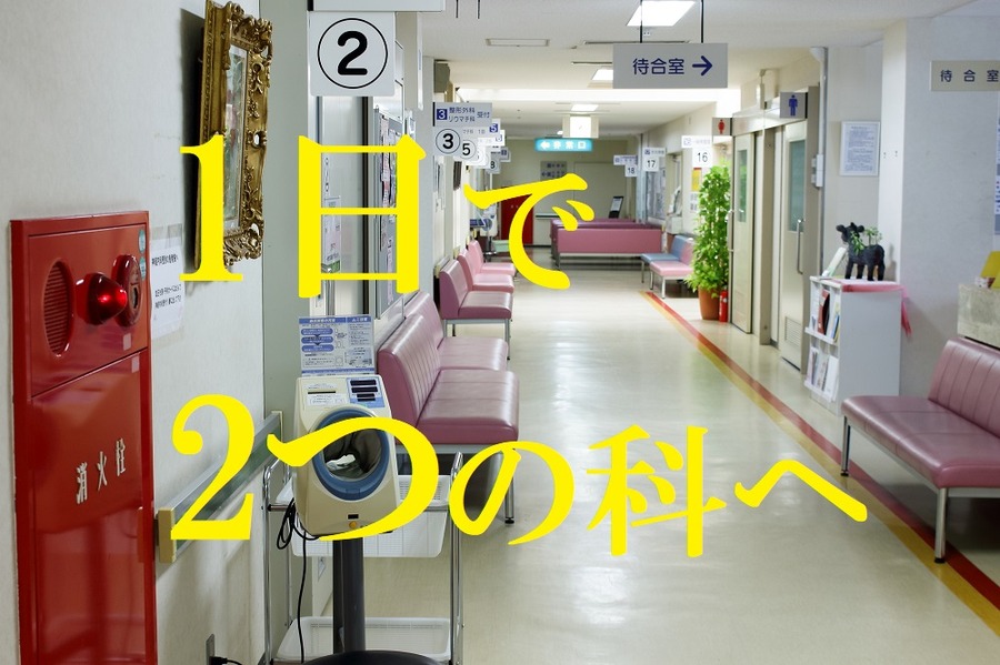 一日で二つの科にかかると節約