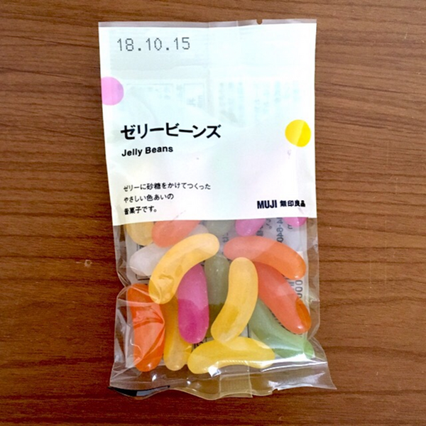 さっぱりとした甘さで、後味もべたつかない無印のゼリービーンズ