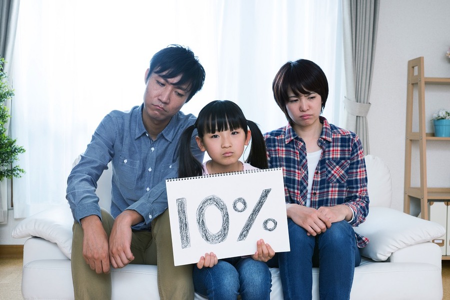 消費税8%から10%の引き上げ