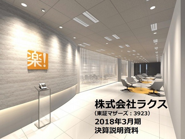 ラクスの2018年3月期の決算説明会資料