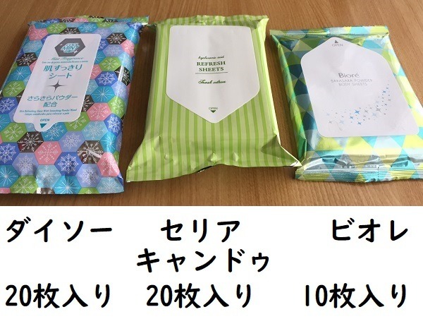 汗ふきシート比較